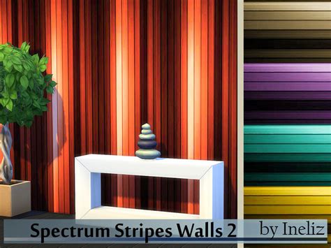 The Sims Resource Spectrum Stripes Walls 2