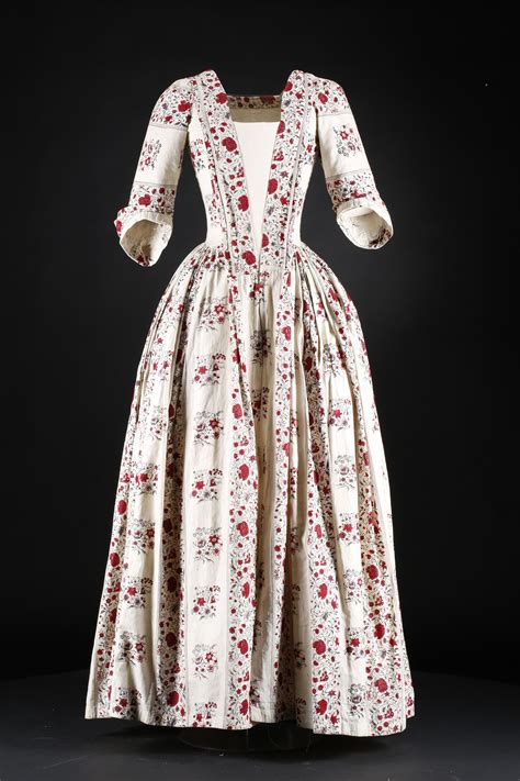 Cotton Day Dress C1740 1760 National Museum Of Scotland Robe Du