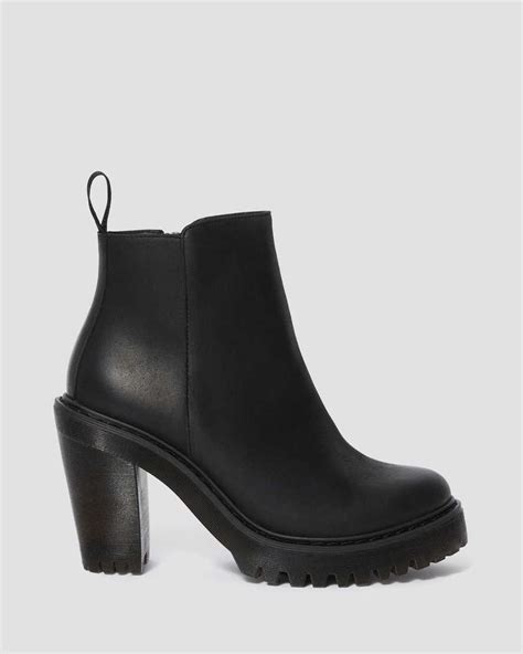 Magdalena Womens Leather Heeled Chelsea Boots Dr Martens Official