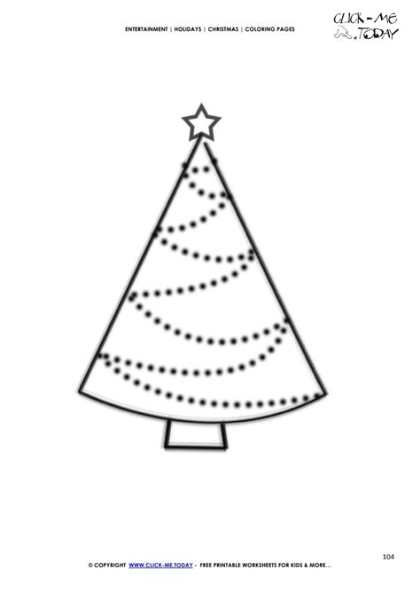 Color Simple Christmas tree Coloring page - Christmas 104