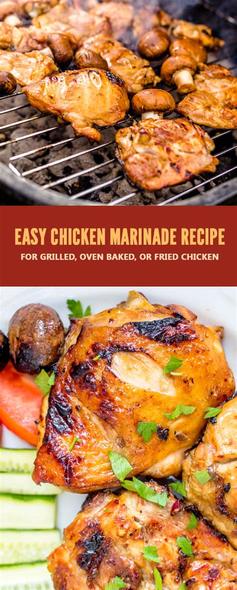Maybe you would like to learn more about one of these? Easy Chicken Marinade Recipe for Grilled, Oven Baked, or ...