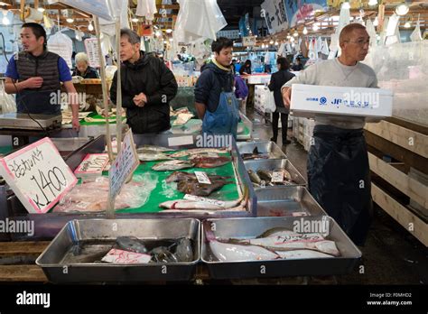 Tsukiji Fish Market Chuo Tokyo Japan Asia Stock Photo Alamy