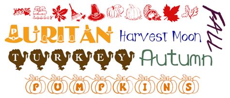 Holiday Genius Selected Fonts For Fall Projects