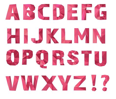 Premium Vector Pink Alphabet