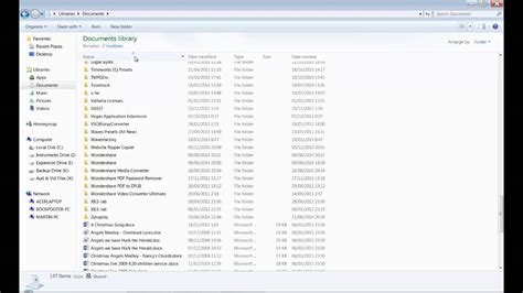 Navigating Windows 7 And Documents Folder Youtube