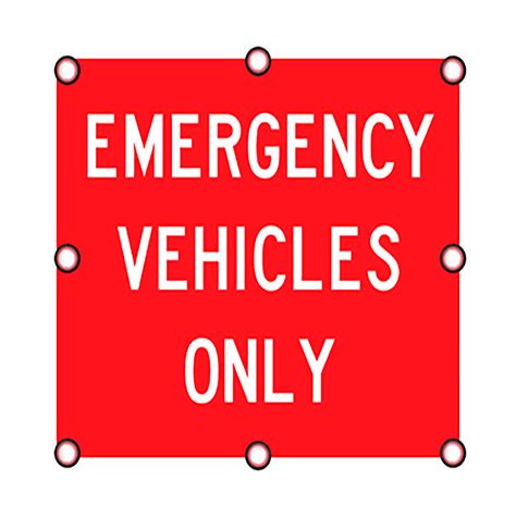 Ts40 Emergency Vehicles Only Flashing Led Edge Lit Sign Traffic
