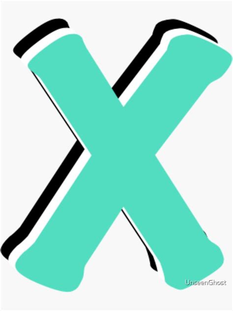 Letter X Sticker For Sale By Unseenghost Redbubble