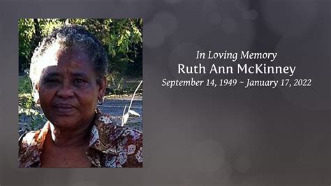 Ruth Ann Mckinney Tribute Video