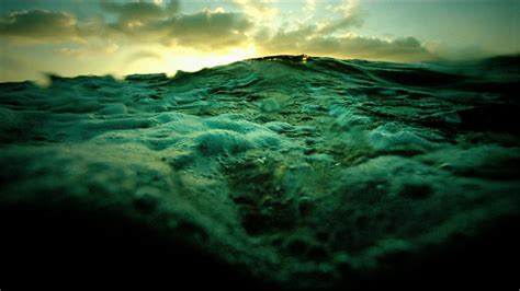 Ocean Waves Green Tilt Shift Hd Wallpaper Nature And