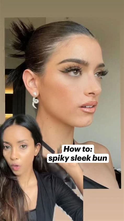 How To Spiky Sleek Model Bun Inspired By Dixie Damelio Sleek Bun