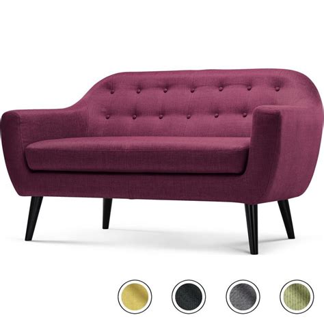 Ritchie 2 Seater Sofa Plum Purple From Classic Mid Century
