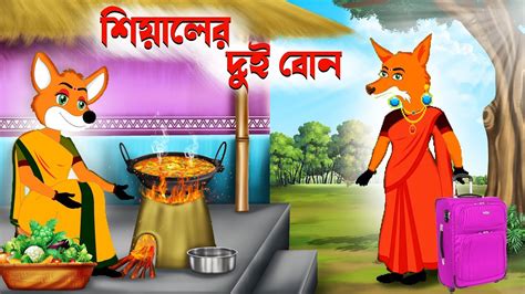 শিয়ালের দুই বোন Dui Bon Bangla Fox Cartoon Rupkothar Golpo