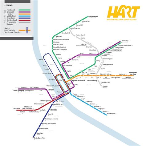 Submission Fantasy Map Harrisburg Area Rapid Transit By James
