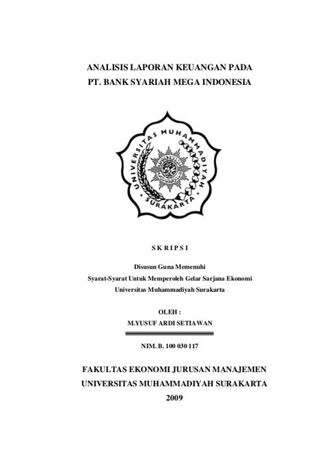 Contoh Proposal Dan Skripsi Manajemen Keuangan Perbankan - goodslasopa