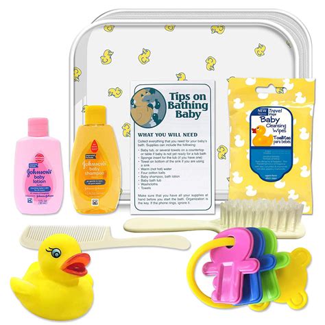 Deluxe Baby Bath 9 Pc Kit Featuring Johnson And Johnson Baby Bath