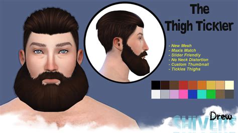Drewshivers Ts4 Beard “the Thigh Tickler” Love 4 Cc Finds