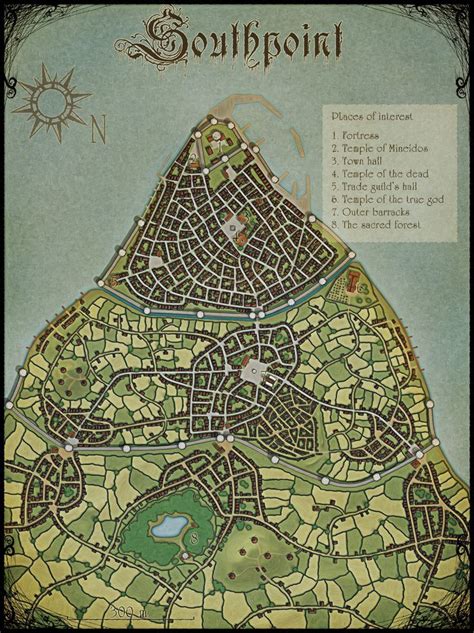 A City Map For D D Or Pathfinder Fantasy Map Fantasy City Map
