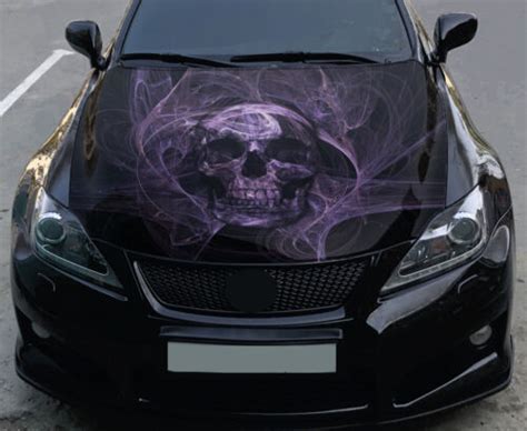 Skull Car Hood Wrap Vinyl Decal Full Color Graphics Death Head Sticker