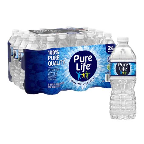 Pure Life Purified Bottled Water 16 Ounce 24 Pack Readyrefresh