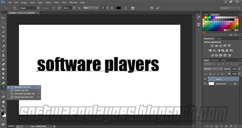 Belajar Teknik Dasar Membuat Teks Pada Photoshop Softwareplayers