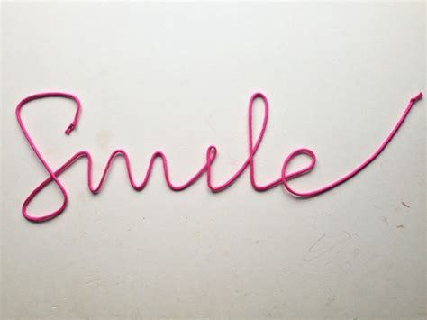 Lace Sign Smile Soft Cursive Wire Wall Word