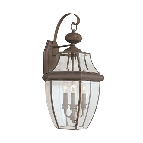 From sconces with multiple lights to illuminate a bathroom mirror to single wall sconces for adding soft, ambient lighting to a hallway, these wall mount light fixtures will find a. Sea Gull Lighting Lancaster 3-Light Antique Bronze Outdoor ...