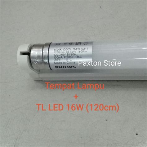 Jual Kap Lampu Neon TL LED Philips Ecofit Watt SET Kab Tangerang Paxton Store Tokopedia