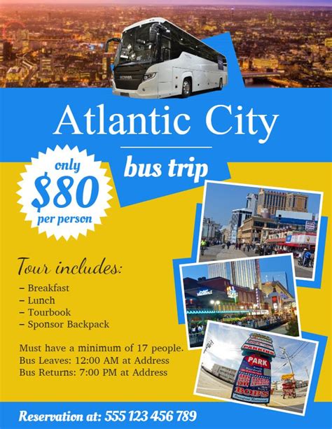 Travel Agent Bus Trip Promo Travel Advertisement Flyer Template Bus