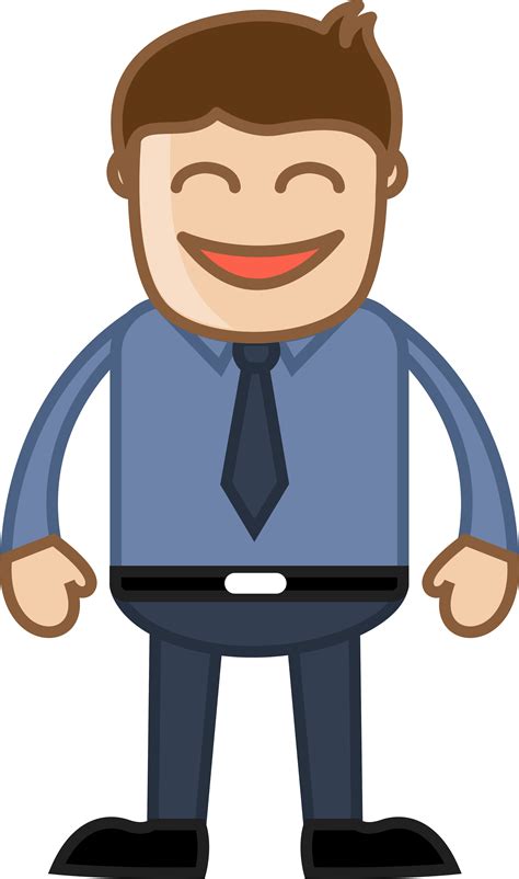 Funny Office Man Business Cartoon Character Vectorzjimnyud Emf