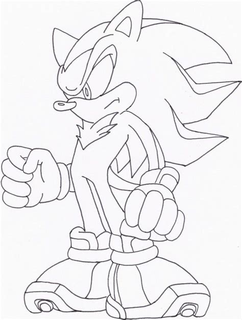 Free Dark Sonic Coloring Pages Download Free Dark Sonic Coloring Pages