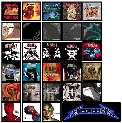 Metallica 28 Pack Recordcd Singles Cover Artwork Discography Magnets