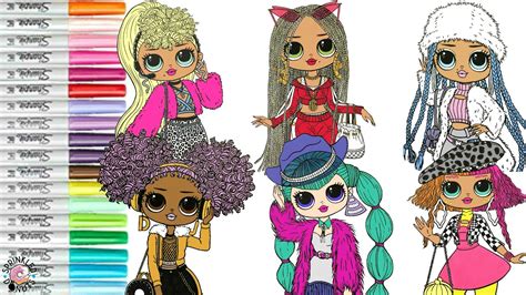 Lol Surprise Omg Coloring Book Compilation Swag Neonlicious Lady Diva