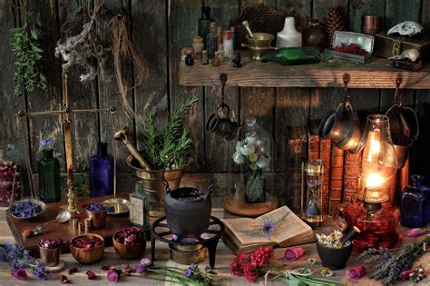 Herbalists Workshop Witch Cottage Witch Witchcraft
