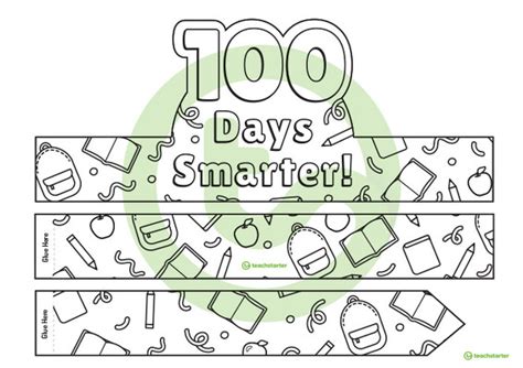 100 days smarter printable hat