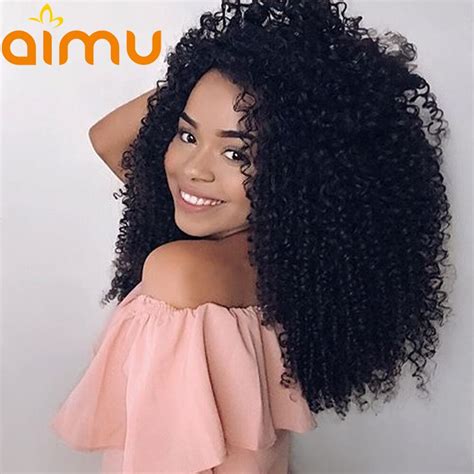 Buy 13x6 Preplucked Afro Kinky Curly Lace Front Wig