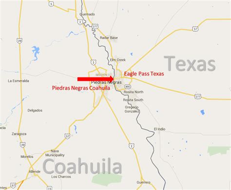 Eagle Pass Texas Piedras Negras Coahuila Border Crossing