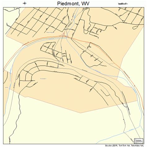 Piedmont West Virginia Street Map 5463604