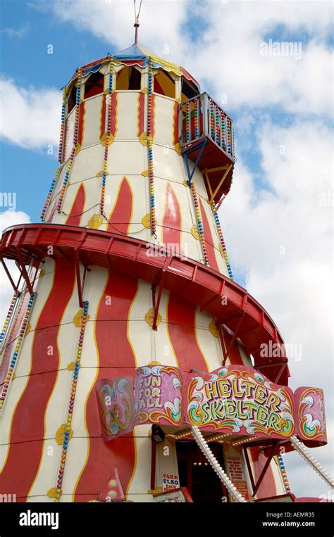 Helter Skelter At Funfair Slide Fun Fairground Play Stock Photo Alamy