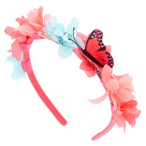 Claires Club Flower And Butterfly Headband Claires Us