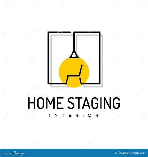 Home Staging Logo Design Line Art Stock Vector Illustration Of Idea