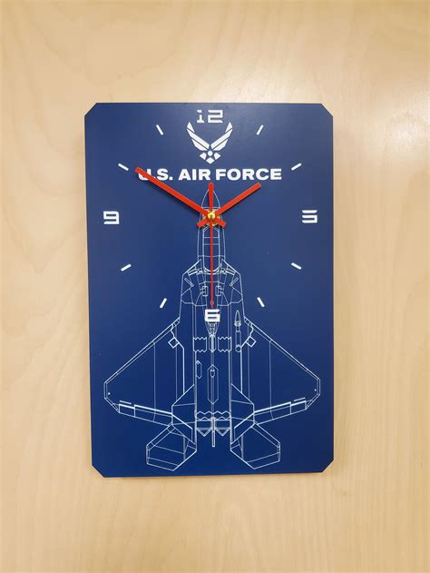 Us Air Force Decorative Wall Clock Etsy