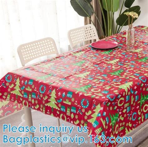 Vinyl Tablecloth Peva Spillproof Wipeable Oilcloth Tablecloth Rectangle