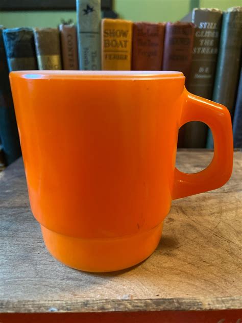 Vintage Fire King Mugs Primary Colors Etsy