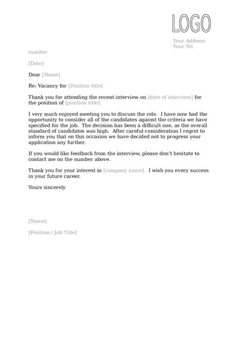 2023 Job Rejection Letter Fillable Printable Pdf And Forms Handypdf