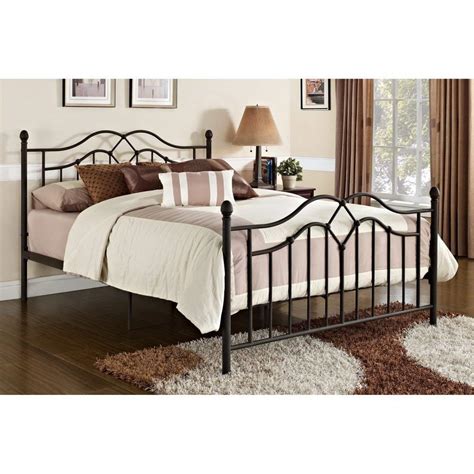 queen metal bed frame bedroom dorm bronze furniture sturdy