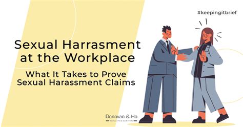 Proving Sexual Harassment In Unfair Dismissal Claims Donovan And Ho