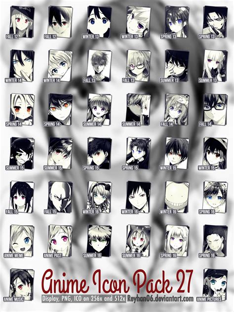 Anime Icon Pack 27 By Reyhan06 On Deviantart