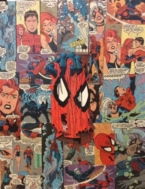 Spider Man Collage 4 Collage Spiderman Comic Superman Comic Art