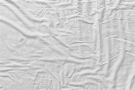 Premium Photo Top View Of Bedding Sheets Creasewhite Fabric Wrinkled