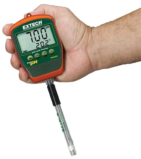 Extech Ph220 S Waterproof Palm Ph Meter With Temperature Stick